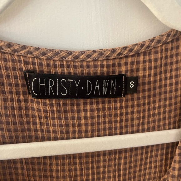 Christy Dawn Lennon Dress | Brown Gingham | Size Small - Picture 3 of 4